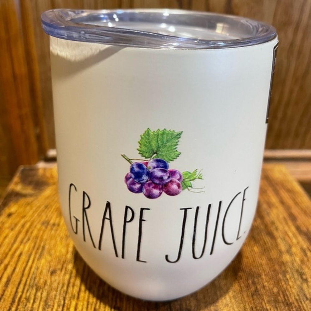 Rae Dunn GRAPE JUICE Insulated Stainless Steel Wine Glass BRAND NEW!!